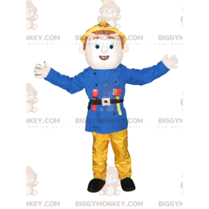 Στολή μασκότ Fireman BIGGYMONKEY™ με μπλε σακάκι και κίτρινο παντελόνι - Αρσενικές μασκότ - BIGGYMONKEY_014097 - BiggyMonkey.com