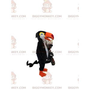 BIGGYMONKEY™ maskotkostume af sort og hvid tukan med smukt