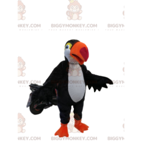 BIGGYMONKEY™ mascottekostuum van zwart-witte toekan met