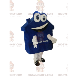 Very Smiling Blue and White House BIGGYMONKEY™ Mascot Costume -