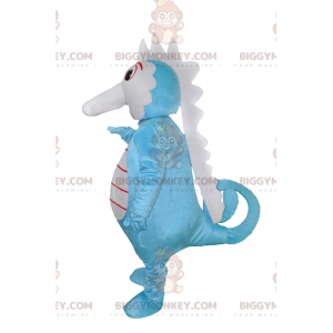 Funny Blue and White Seahorse BIGGYMONKEY™ Mascot Costume -