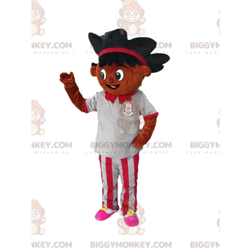 BIGGYMONKEY™ mascottekostuum van klein gemengd ras meisje met prachtig haar - BiggyMonkey.com