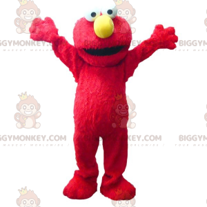 BIGGYMONKEY™ Disfraz de mascota de Elmo Famoso títere rojo -