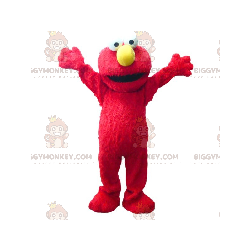 BIGGYMONKEY™ Mascot Costume of Elmo Famous Red Puppet –