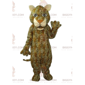 Leopard BIGGYMONKEY™ Mascot Costume with Big Smile -