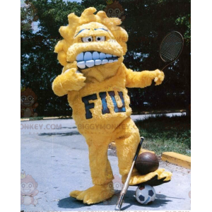 Disfraz de mascota BIGGYMONKEY™ de monstruo amarillo peludo