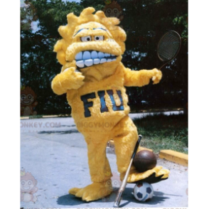 All Hairy Sunshine Yellow Monster BIGGYMONKEY™ Mascot Costume –