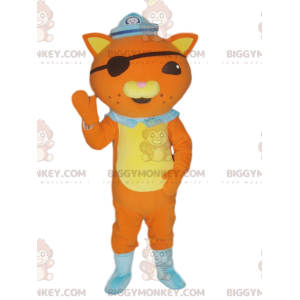 Orange Cat BIGGYMONKEY™ Mascot Costume In Pirate Outfit With Eye Patch - Cat mascots - BIGGYMONKEY_014116 - BiggyMonkey.com
