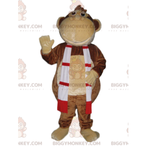 Kostým legrační opice BIGGYMONKEY™ maskota s červeným a zeleným