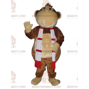 Αστεία στολή μασκότ BIGGYMONKEY™ μαϊμού με κόκκινο και πράσινο