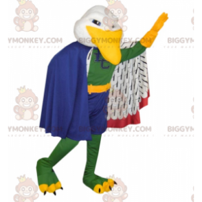 Kostium maskotka kolorowy ptak mewa BIGGYMONKEY™ z peleryną - Maskotka ptak - BIGGYMONKEY_01703 - BiggyMonkey.com