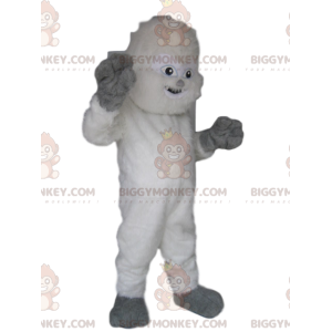 Zábavný kostým maskota bílého Yetiho BIGGYMONKEY™. Kostým Yeti