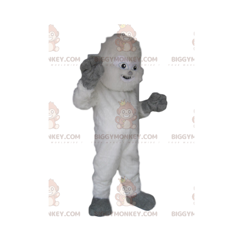 Zabawny biały kostium maskotki Yeti BIGGYMONKEY™. Kostium Yeti Zabawny biały kostium maskotki Yeti BIGGYMONKEY™. Kostium Yeti