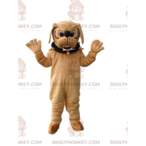 BIGGYMONKEY™ Agressief gebruind Bulldog-mascottekostuum met