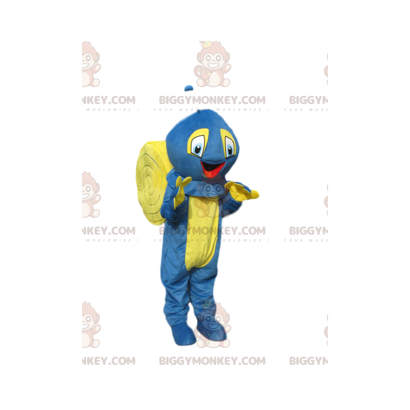 Very Happy Blue and Yellow Snail BIGGYMONKEY™
