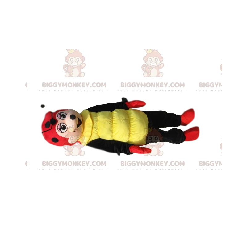 Costume de mascotte BIGGYMONKEY™ de coccinelle rouge et noir Costume de mascotte BIGGYMONKEY™ de coccinelle rouge et noir