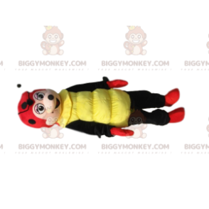 Rød og sort mariehøne BIGGYMONKEY™ maskotkostume med lille rund