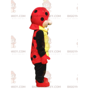 Rood en zwart lieveheersbeestje BIGGYMONKEY™ mascottekostuum met kleine ronde snuit - Insect mascottes - BiggyMonkey.com