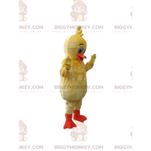 Στολή μασκότ BIGGYMONKEY™ Μικρή κίτρινη πάπια με πορτοκαλί