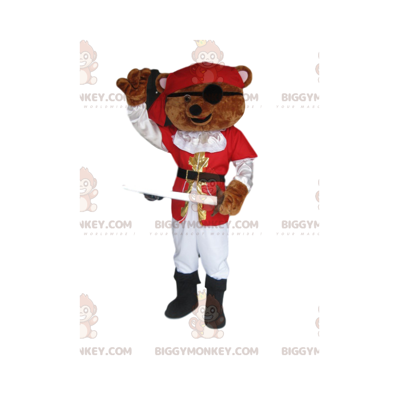 Traje de mascote de urso marrom BIGGYMONKEY™ com roupa de Traje de mascote de urso marrom BIGGYMONKEY™ com roupa de