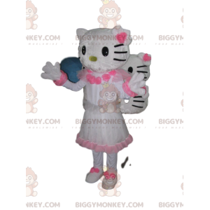 BIGGYMONKEY™ maskotkostume fra Hello Kitty, med en smuk hvid og