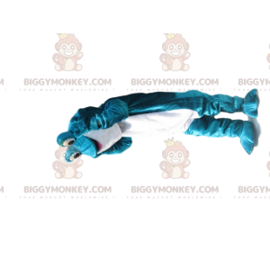  Στολή μασκότ με τιρκουάζ και λευκό βάτραχο BIGGYMONKEY™ - Μασκότ βατράχων - BIGGYMONKEY_014139 - BiggyMonkey.com