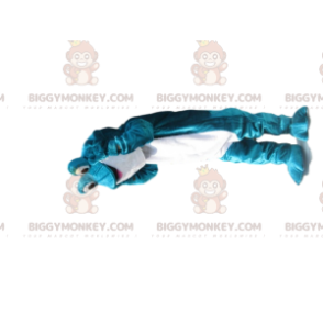 Turkoois en witte kikker BIGGYMONKEY™ mascottekostuum -