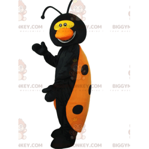 Very Fun Black and Yellow Ladybug BIGGYMONKEY™ Mascot Costume -