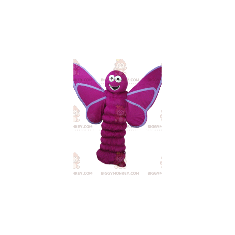 Kostium maskotka motyl BIGGYMONKEY™ z dużym uśmiechem w kolorze fuksji - Maskotki motyl - BIGGYMONKEY_014143 - BiggyMonkey.com