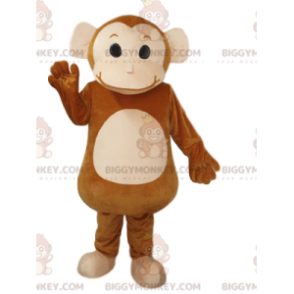 Hnědý a krémový kostým maskota Little Monkey BIGGYMONKEY™.