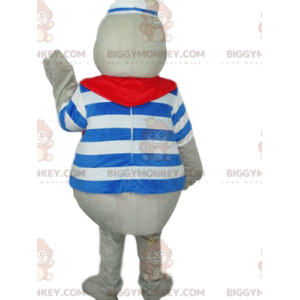 BIGGYMONKEY™ Disfraz de mascota de foca muy sonriente con traje