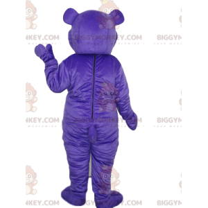 Στολή μασκότ της αρκούδας BIGGYMONKEY™ Heart Nose Purple Bear -