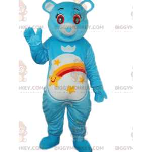 BIGGYMONKEY™ blå bjørn med undrende øjne maskotkostume -