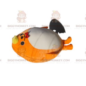 BIGGYMONKEY™ maskotkostyme Gul lubben karakter med sløyfe - Menneskelige maskoter - BIGGYMONKEY_014153 - BiggyMonkey.com
