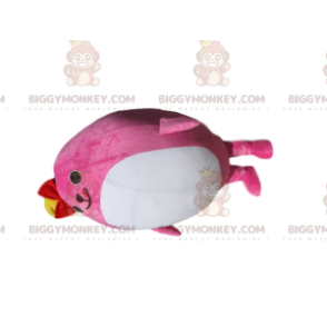 Kostým maskota BIGGYMONKEY™ Buclatá růžová postava s červeným