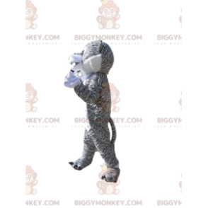 White and Black Tiger BIGGYMONKEY™ Mascot Costume. tiger