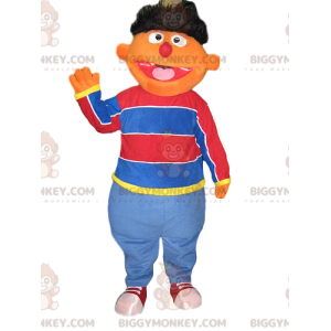 BIGGYMONKEY™ Funny Brown Man With Squinting Eyes Mascot Costume