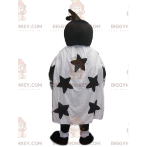 Στολή μασκότ Crow BIGGYMONKEY™ με ασπρόμαυρα αθλητικά ρούχα -