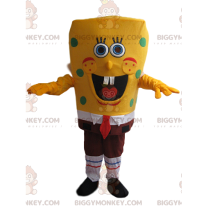 Disfraz de mascota BIGGYMONKEY™ de Bob Esponja muy sonriente