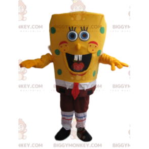 Costume de mascotte BIGGYMONKEY™ de Bob l'Eponge très souriant
