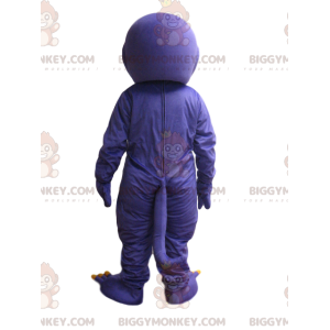 Costume de mascotte BIGGYMONKEY™ de dinosaure violet et vert.