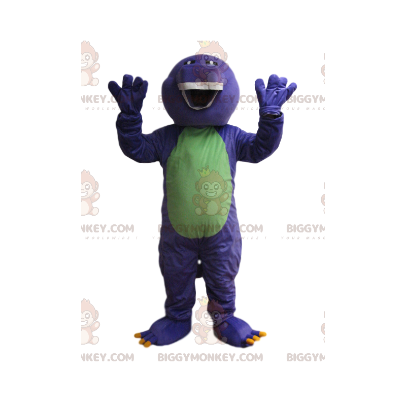 Purple and Green Dinosaur BIGGYMONKEY™ Mascot Sizes L (175180CM)
