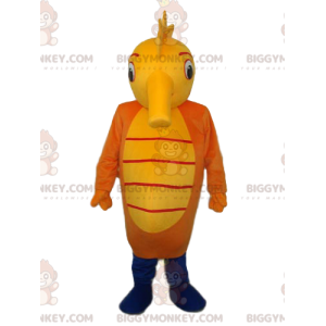 Yellow and Orange Seahorse BIGGYMONKEY™ Mascot Costume -