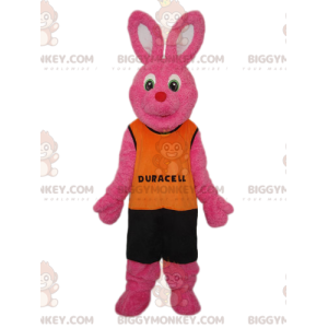 Costume de mascotte BIGGYMONKEY™ du lapin rose de Duracell -