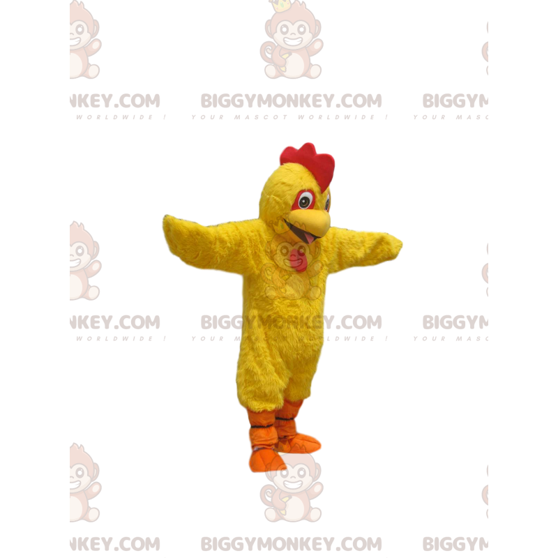 Kostium maskotki BIGGYMONKEY™ Żółty kurczak ze słodkim Kostium maskotki BIGGYMONKEY™ Żółty kurczak ze słodkim