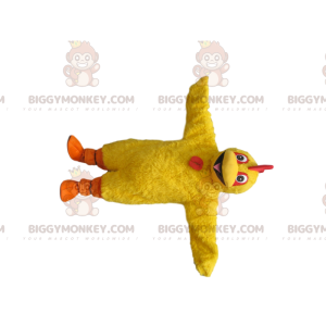 Kostým maskota BIGGYMONKEY™ Žluté kuře s roztomilým červeným