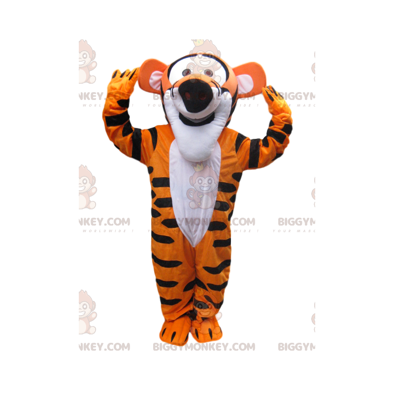 Traje de mascote Tigger BIGGYMONKEY™, do universo Winnie The Traje de mascote Tigger BIGGYMONKEY™, do universo Winnie The
