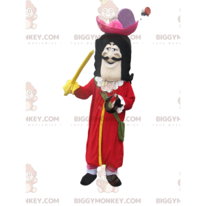 Captain Hook BIGGYMONKEY™ mascottekostuum met grote rode jas -