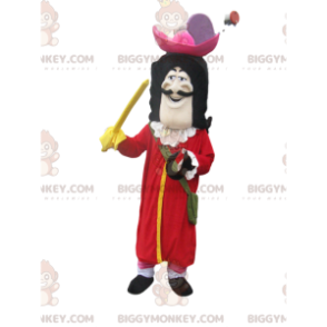Captain Hook BIGGYMONKEY™ maskotdräkt med stor röd jacka - Maskoter kända människor - BIGGYMONKEY_014169 - BiggyMonkey.com