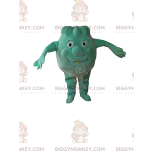 Funny Little Round Green Monster BIGGYMONKEY™ Mascot Costume -